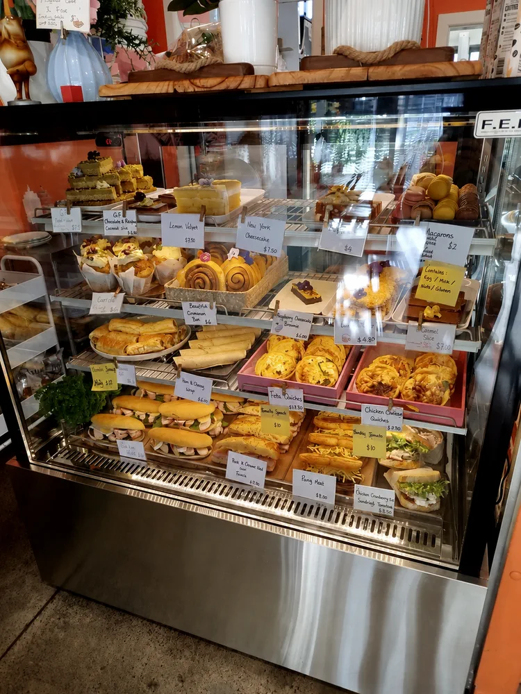 Cabinet treats, cakes and sandwiches at Fat Cat Street Coffee